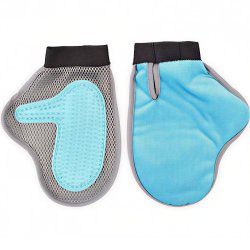 دستکش دو طرفه ماساژور و پرزگیر موی حیوانات